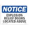 Signmission OSHA Notice Sign, 3.5" Height, 5" Width, Explosion Relief Doors Located Above Sign, Landscape OS-NS-D-35-L-12273 - alternate 1